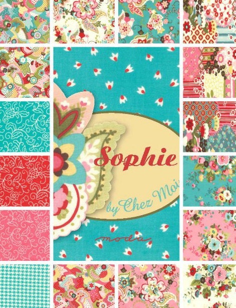 34 Fat Quarters Sophie Fabric by Chez Moi Moda, Designer Fabric, Sale