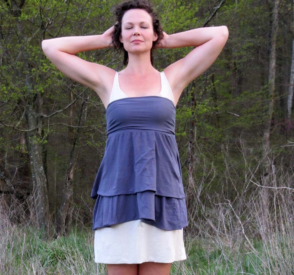 Short Vinyassa Love Me 2 Times Dress/Skirt (locally milled organic cotton)