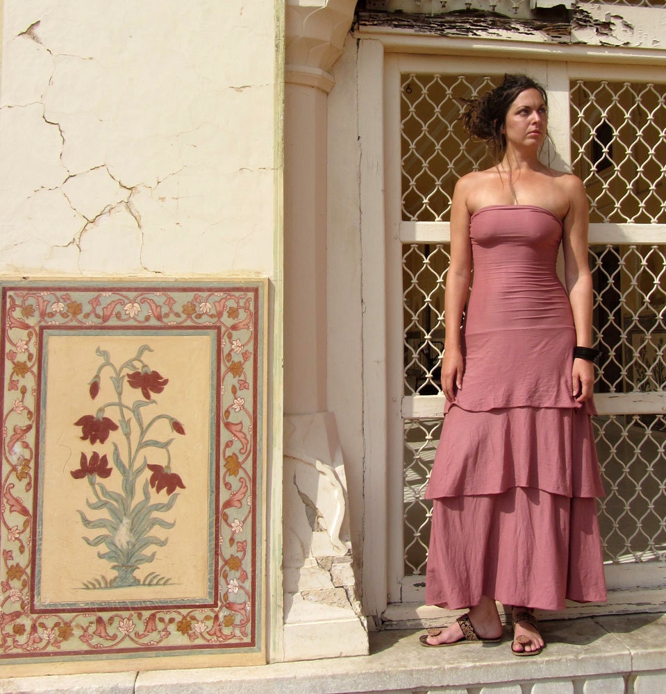 Vinyassa Love Me 2 Times Long Fountain Dress (local tissue organic cotton)