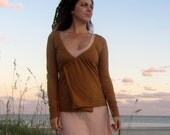 Organic Clothing - Drawstring Wrap Shirt (locally milled organic cotton knit)