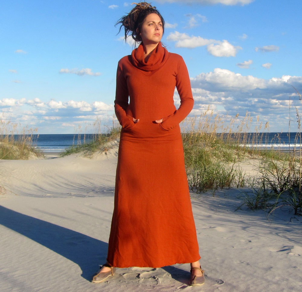 Long Darjeeling Dress (hemp/organic cotton fleece)