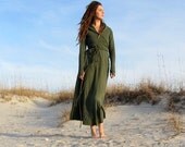 Long Hooded Fleece Wrap Dress (hemp/organic cotton fleece)