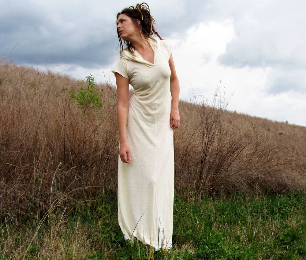 The Beach Bum Hoodie Long Dress (organic hemp/cotton blend)