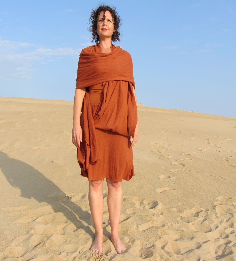 The Love Me 2 Times Below Knee Sari Dress (organic hemp/cotton blend)