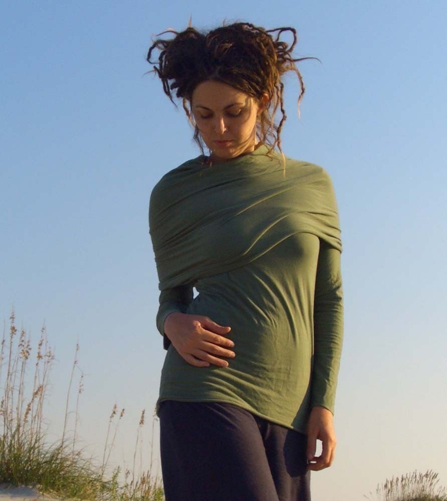 Stretchy Super Cowl Shirt (locally milled stretchy organic cotton)