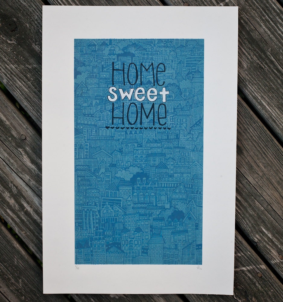 home sweet home city print - exit343design