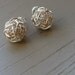 Gold and Silver Love Knot Earrings, Mixed Metal Studs earrings , Wedding Jewelry, Bridesmaids Gifts