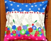 Echino Birds and Botanicals Linen Pillow Cover--16x16