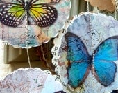 GARLAND/mobile, Vintage Butterfly, paper garland, great for wedding, birthday party, baby shower or as lovely decoration
