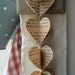 SALE Paper Garland, FRENCH HEARTS, Heart Garland, Wedding garland, Birthday Party Garland, with Merino wool felt ball