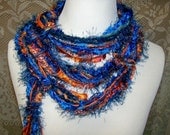 Fire and Ice Inspired Lightweight All Tied Up and Knotty Lariat Scarf or Belt for Spring