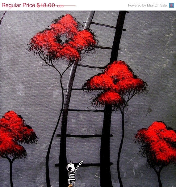 WEEKEND SALE - Lowbrow Art Fantasy Print - A long way to go by Jaime Best