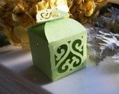 Wedding, Birthday, Shower, Party Favor, Scrolled Gift Box with a Fancy Closure