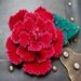 Large Red Red Rose Velvet Brooch