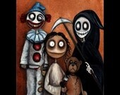 50%SALE - Dark Fantasy Lowbrow Art Print -- Family Values - Wall Art Decor