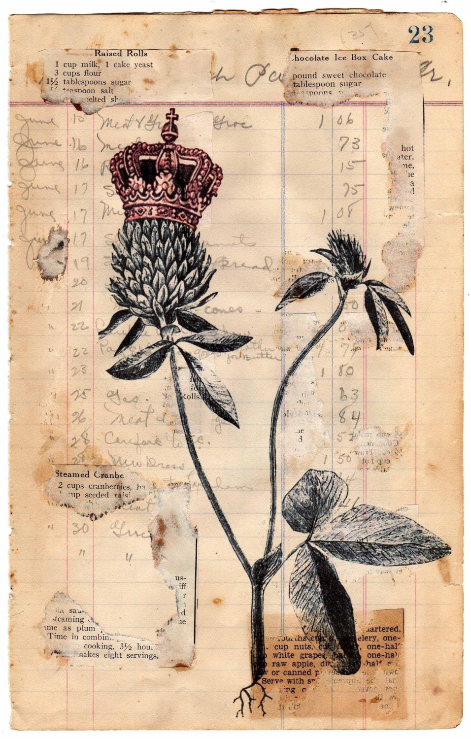 My Sacred Heart - Vintage Paper Collage