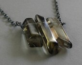 Lemon quartz sterling silver necklace