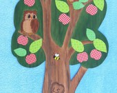 Owls Growth Chart - Apple Tree - Wood - Eco Friendly