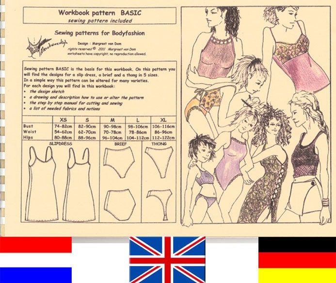 Sewing pattern & booklet BASIC for all kind of Lingerie