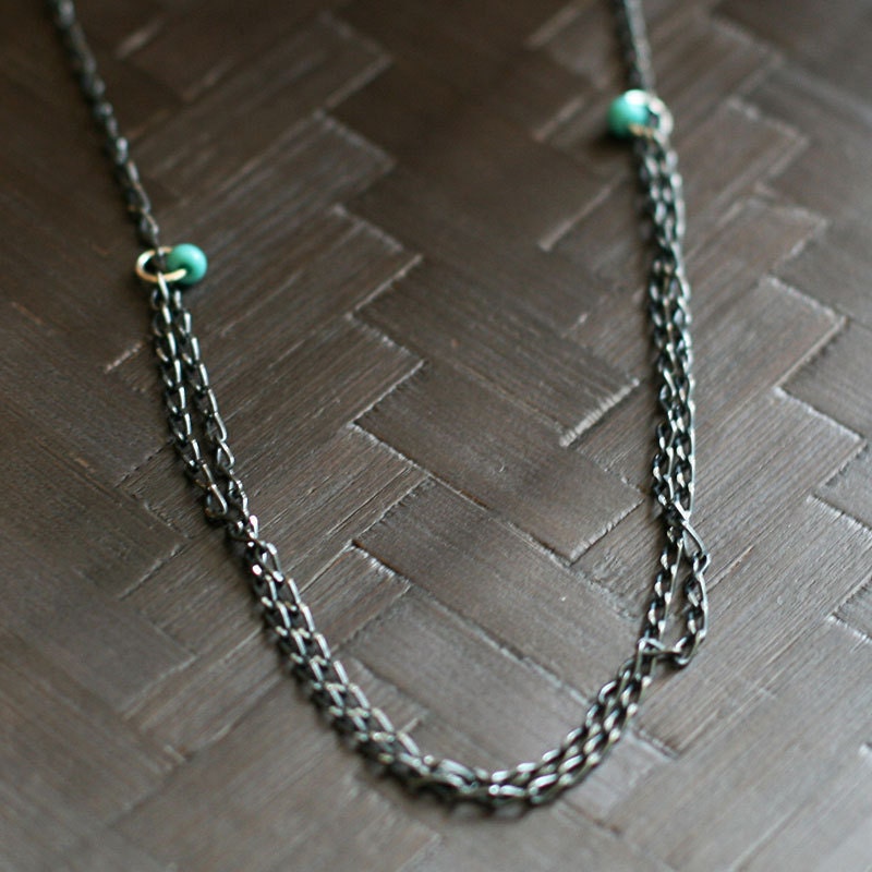 oliver's twist - oxidized silver necklace by elephantine