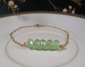 Thin gold chain bracelet, 14k gold filled mint bracelet, simple everyday jewelry