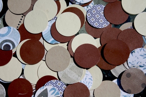 Circle Garland - Brown - Grey - Blue - Paper Banner Il_570xn