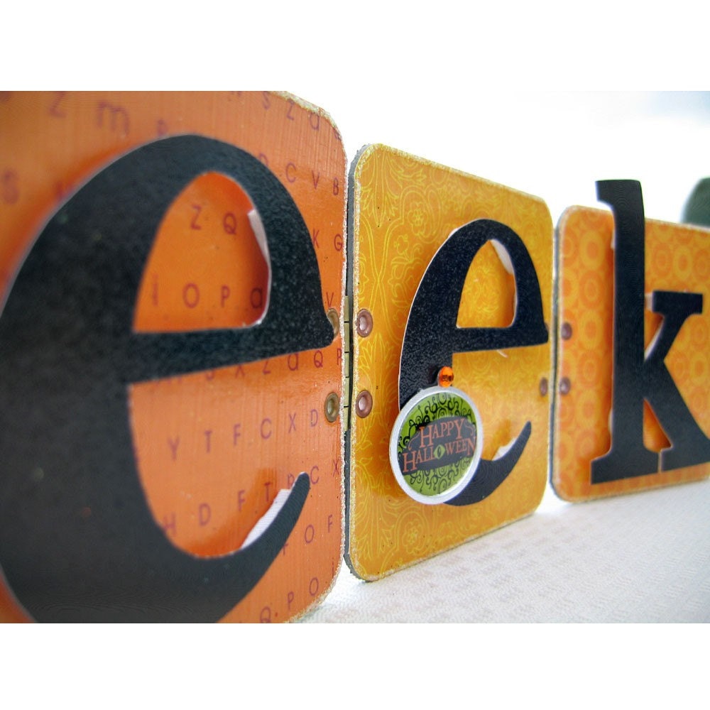 CLEARANCE SALE 50% OFF Halloween Decoration - Eek sign - Halloween banner Il_570xn
