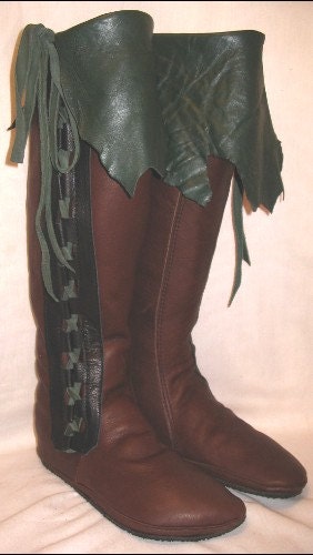 Artisan Made Leather Moccasins Renaissance Boots Buffalo Larp Medieval  Custom Handmade by Debbie Leather