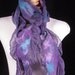 Nuno Felt silk scarf - Jade and Purple
