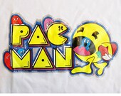 Vintage 1980 PACMAN Iron On TShirt (Mens Medium)