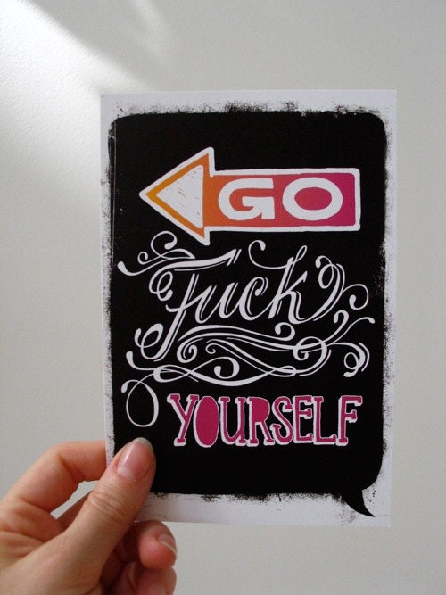 Go F-ck Yourself postcard