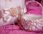 Pearl and Shell Flower Girl Basket- Endless Summer Love Collection