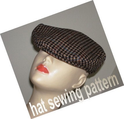 Flat cap driving hat ivy cap medium size SEWING HAT PATTERN- Micky Flat Driving Cap