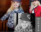 Fedora Style sewing hat pattern easy to sew PDF pattern oval brim not a  bucket hat  childs size