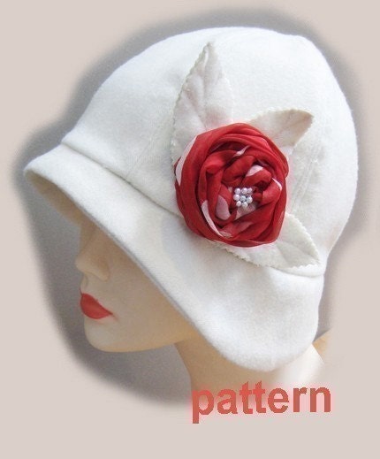Cloche hat sewing pattern -medium - Roaring 20s flapper Cloche sewing pattern