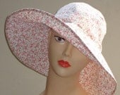 Womans hat wide brimmed sun hat size 22.5 inch sewing pattern