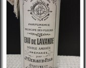 Paris Cottage Cream Parfumerie, Decorative Bottle Art, Hand Created, Hand Painted, CSST, ECS