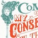 VOTE Original letterpress poster featuring quote by Elizabeth Cady Stanton
