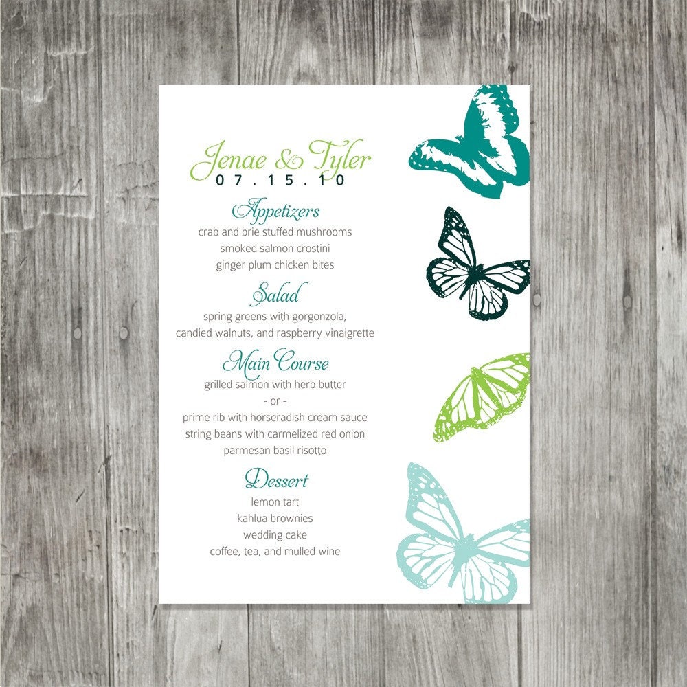 Butterfly Menu