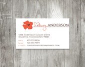 Pretty Poppy Personal Calling Cards (Set of 25)