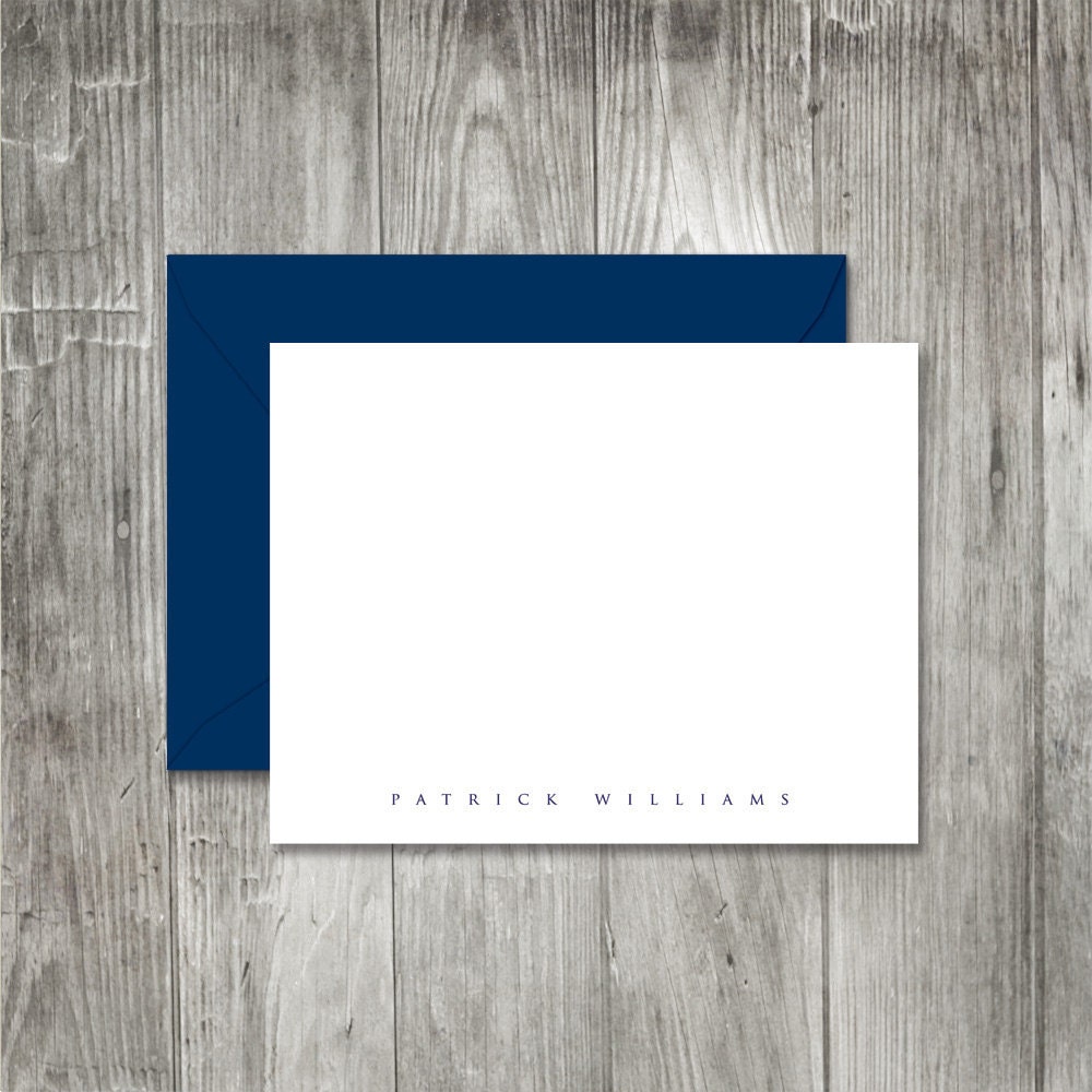 Simply Personalized Folded Notecards (Set of 10)