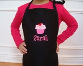 Personalized Cupcake Black Apron Great Valentines Day Gift