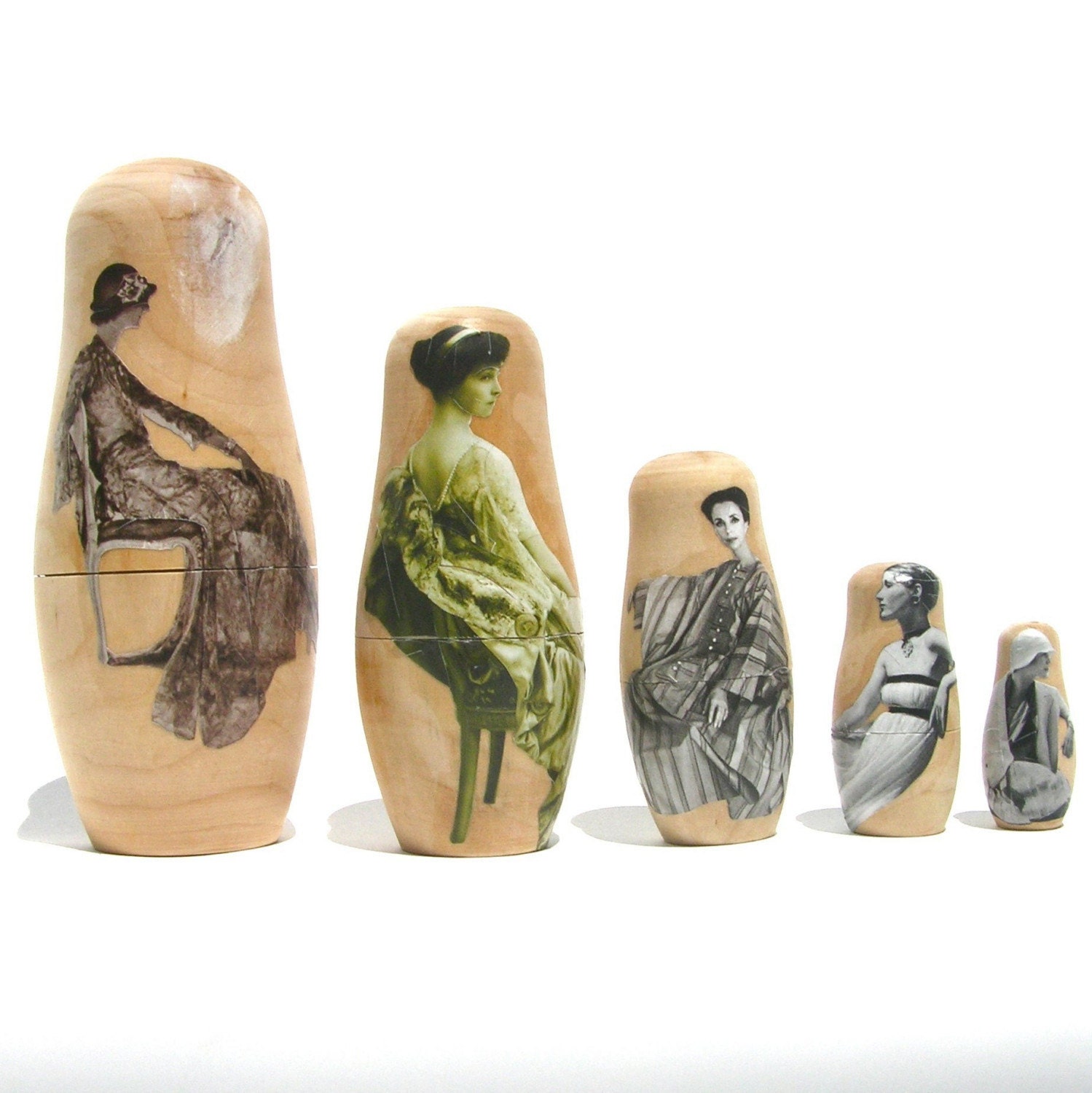 SALE Repose, Set of 5 Nesting Dolls