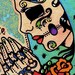 Day of the Dead VIRGIN MARY Dia de los Muertos Art Print 8 x 10