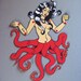 Posable OCTOPUS Paper Doll Old School Tattoo Art Pinup