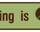 Knitting is Peaceful Magnet Bumper Sticker