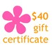 40 dollar gift certificate to Jennifer Ladd's shop