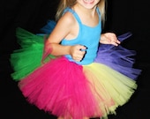 Hand Sewn...Rainbowlicious Tutu for newborns toddler girls Bu I Luv U Tutu Much Boutique  as feature by Parents Magazine