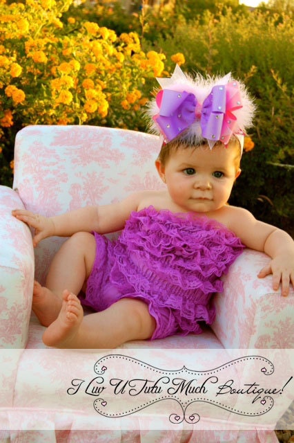 Sale........Ready to ship Lavender Petti romper S Nb to 6m