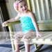 Sale....Ready to ship Aqua  Petti romper M 6 to 24m